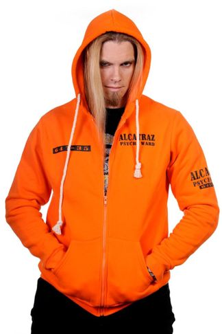 Alcatraz hooded sweater met rits (oranje)