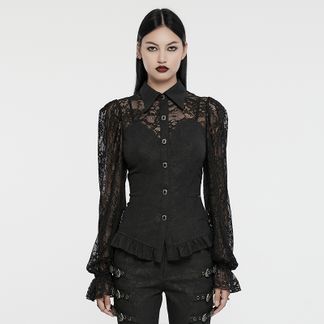 Darkwave exquisite hand-stitched shirt