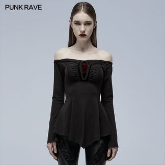 Gothic slash neck top