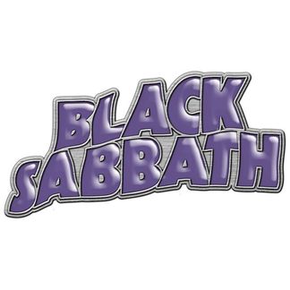 Black sabbath purple logo pin badge