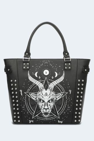 Demon Goat Studded Tote Bag