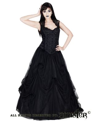 Sinister 954 Hestia gothic dress zwart sinister