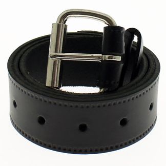 Zwart lederen riem met afneembare gesp buckle