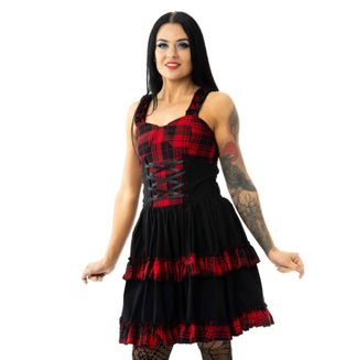 Parisa dress Check blk/red heartless