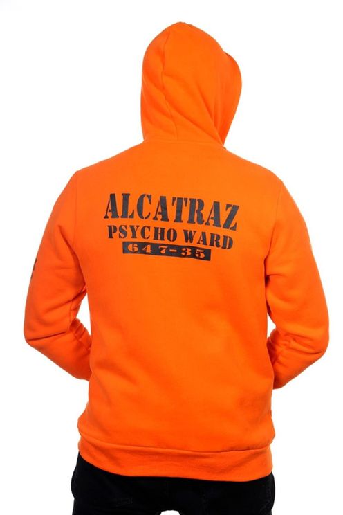 Alcatraz hooded sweater met rits (oranje) - Babashope - 2