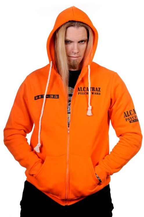 Alcatraz hooded sweater met rits (oranje) - Babashope - 2