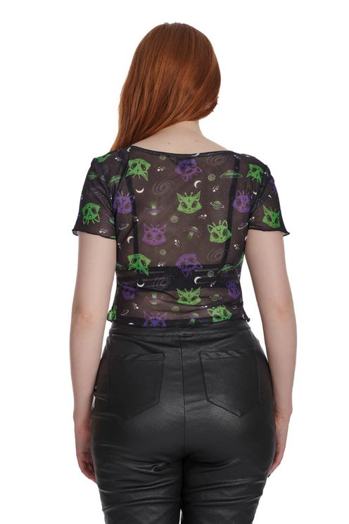 Alien space cat mesh cut-out-top banned - Babashope - 4