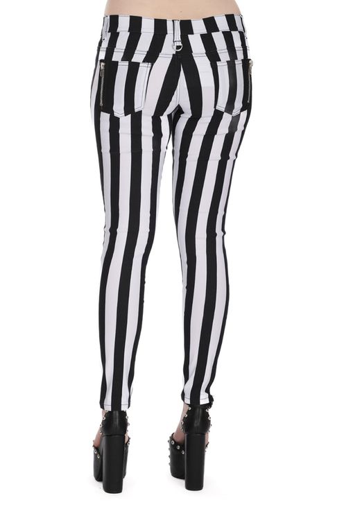 Forever yours stretch broek dames zwart/wit - Babashope - 3