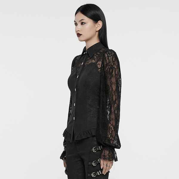 Darkwave exquisite hand-stitched shirt - Babashope - 5