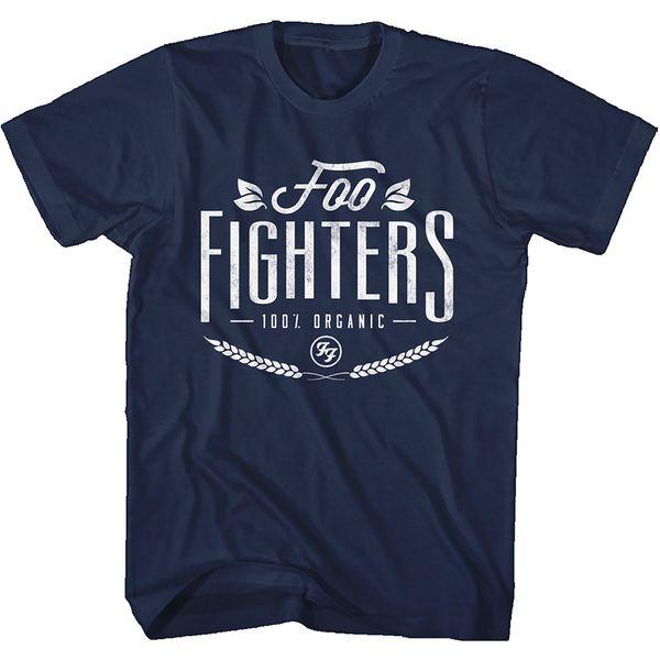 Foo fighters 100% organic T-shirt (navy-blue) - Babashope - 2