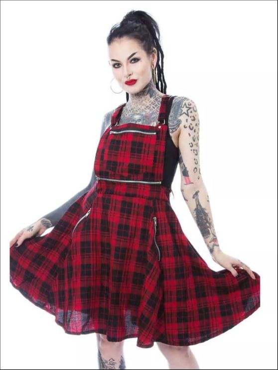 Maude Pinafore dress (red) - Babashope - 3