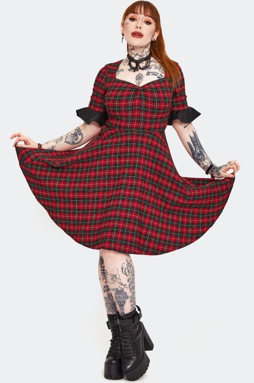 Jawbreaker Tartan midi jurk - Babashope - 5