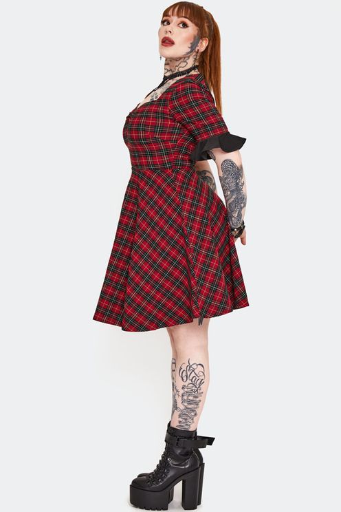 Jawbreaker Tartan midi jurk - Babashope - 5