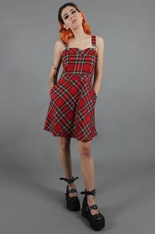 Tartan Troublemaker Dungaree Style Dress - Babashope - 5