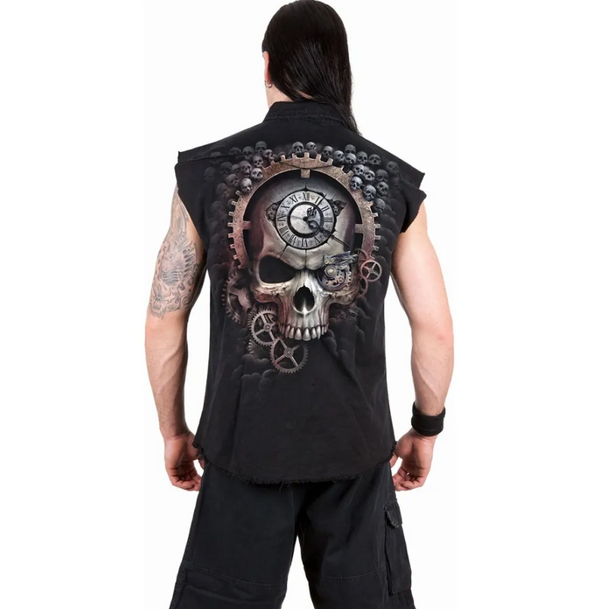  Spiral Reaper time Worker shirt mouwloos - Babashope - 3