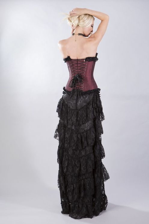 Elizium overbust corset burgundy - Babashope - 3