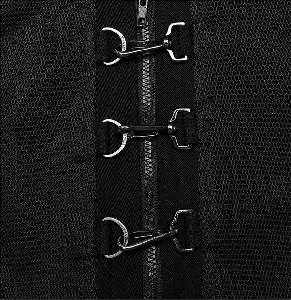 Punkrave military straps mesh jacket - Babashope - 8