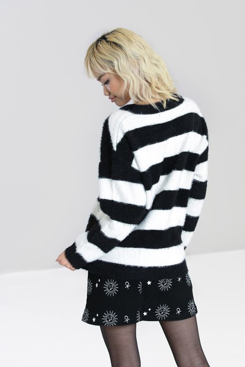 Hell bunny Nevermind cardigan Blk/white - Babashope - 4