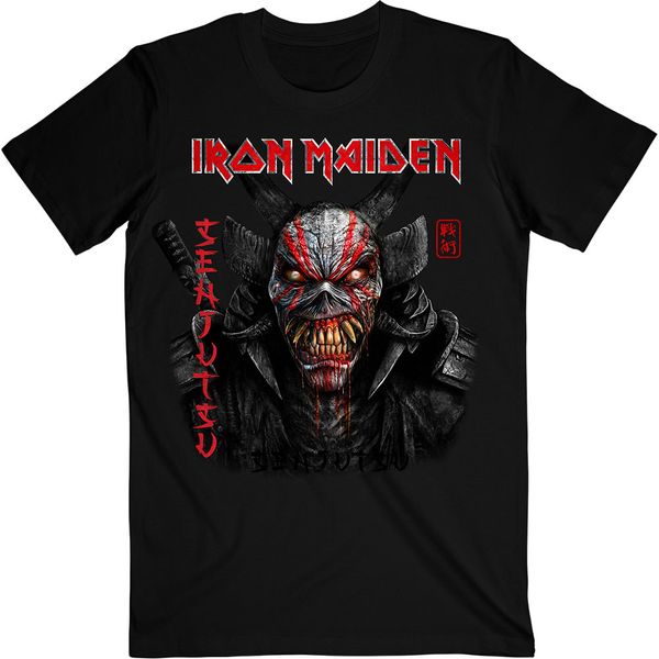 Iron maiden  Senjutsu black cover vertical logo T-shirt - Babashope - 2