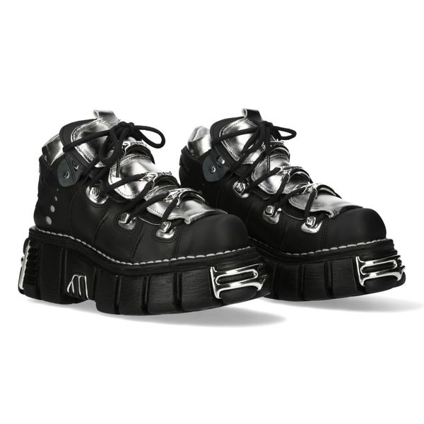 Newrock M-106-C147 Black silver boots - Babashope - 8