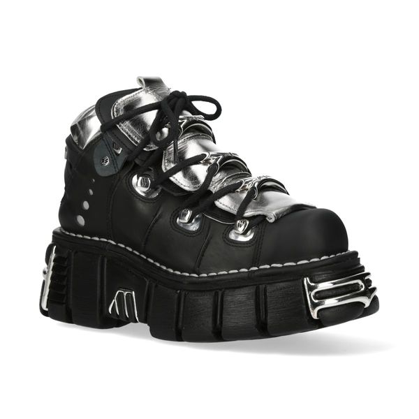 Newrock M-106-C147 Black silver boots - Babashope - 8