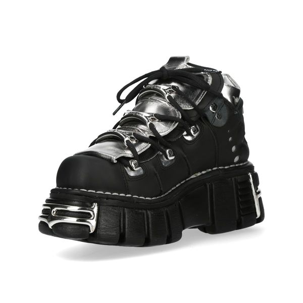 Newrock M-106-C147 Black silver boots - Babashope - 8