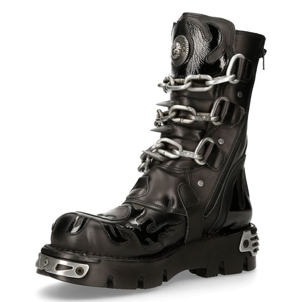 Newrock M-727-S5  studs & chains boots - Babashope - 7