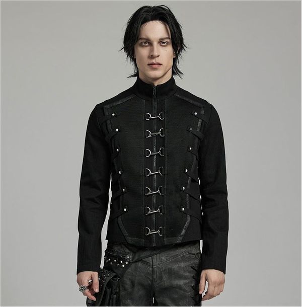 Punkrave military straps mesh jacket - Babashope - 8