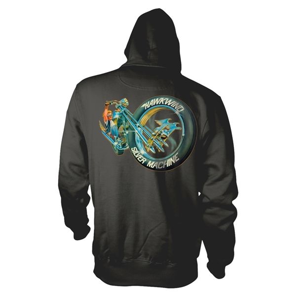 Hawkwind silver machine (charcoal) hooded sweatshirt - Babashope - 2