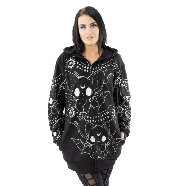 Heartless Ouija Bats hooded sweater - Babashope - 6