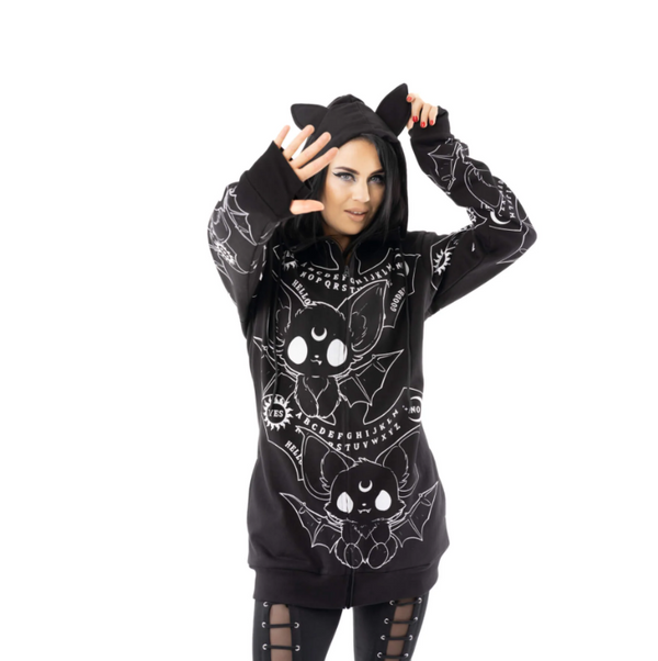 Heartless Ouija Bats hooded sweater - Babashope - 6