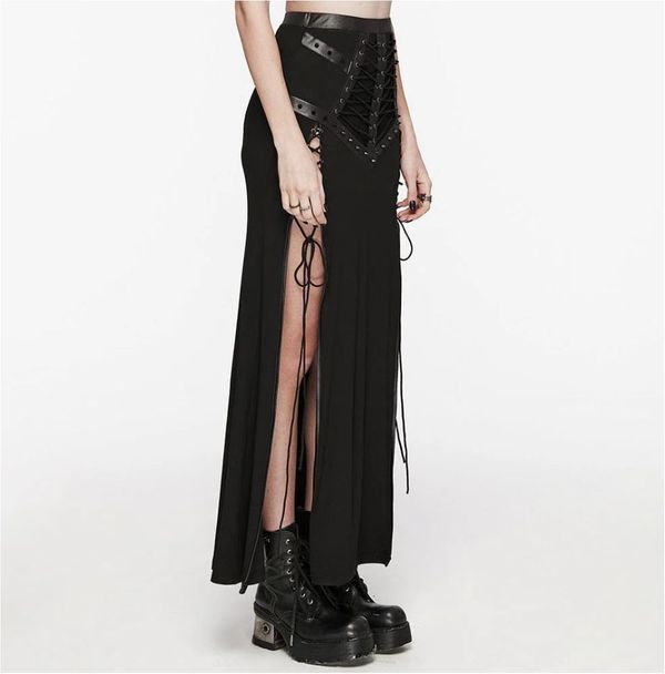 Punkrave viking Fishtail Skirt Black - Babashope - 8