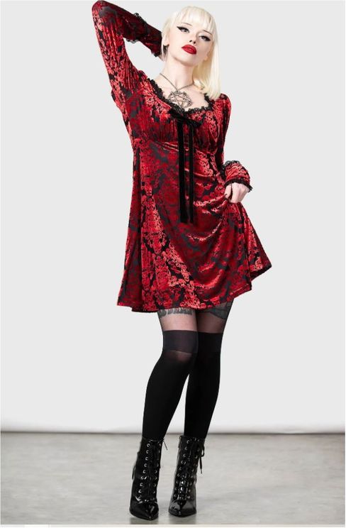 Sitri longsleeve dress (rood) - Babashope - 6