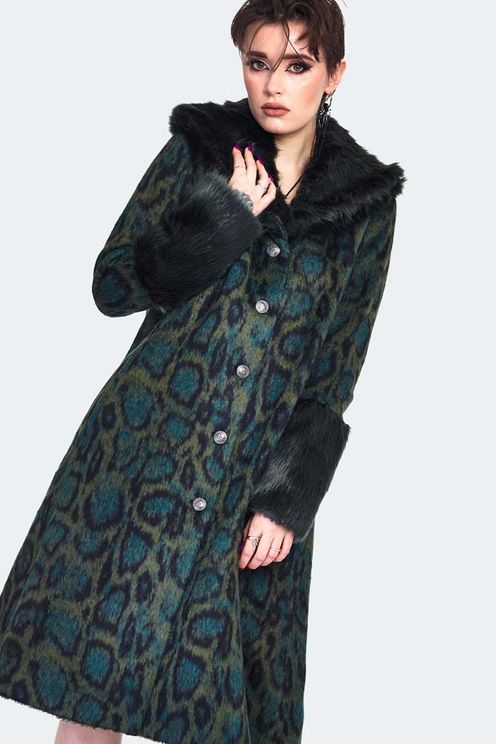 Snake Faux Fur Coat Jawbreaker - Babashope - 4