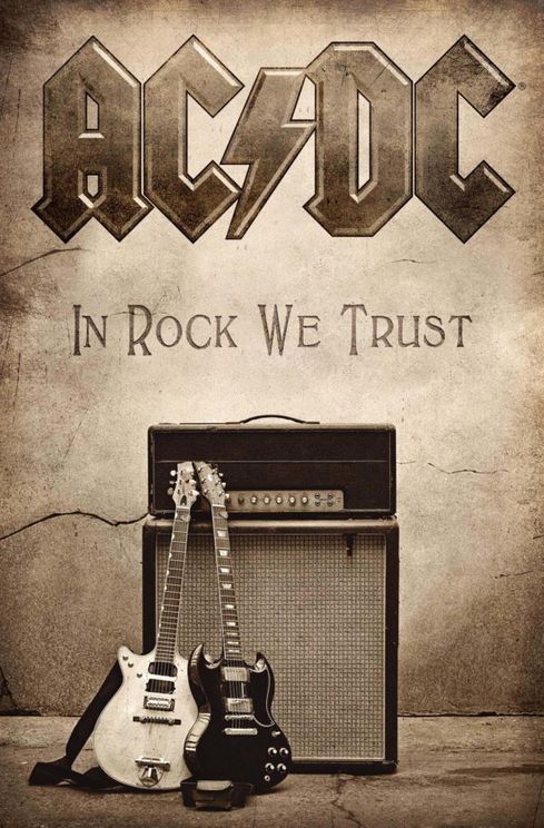 AC/DC ‘In Rock We Trust’ Textile Poster - Babashope - 2