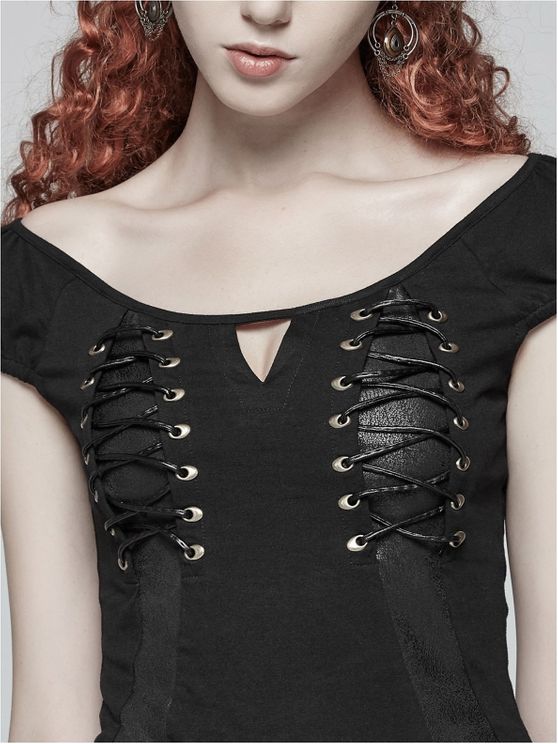 Online Metal Gothic Punk And Rockabilly Shop Babashop Torned Up Goth Top